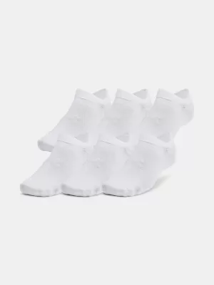 Șosete UNDER ARMOUR ESSENTIAL NO SHOW (6 PÁRŮ) 1382611-100 ALB