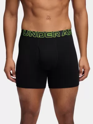 Boxeri pentru bărbați UNDER ARMOUR M PERF COTTON 6IN (3KS) 1383889-004 NEGRU