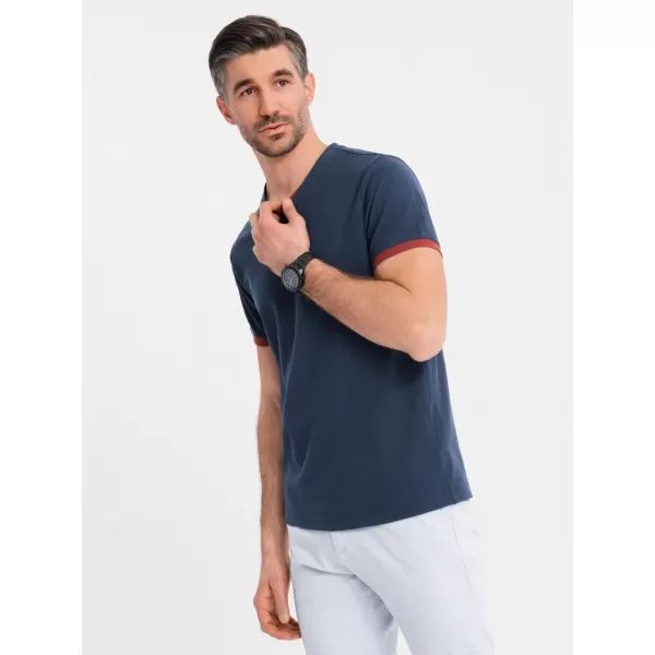  Cămaşă OMBRE OM-TSCT-0198 ALBASTRU MARIN 