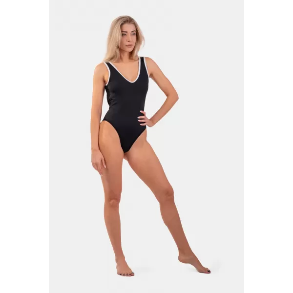  Costum de baie complet negru stil francez 460 BLACK Nebbia 