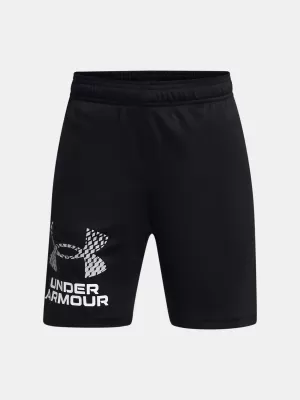Pantaloni scurți pentru băieți UNDER ARMOUR TECH LOGO SHORTS 1383333-001 NEGRU