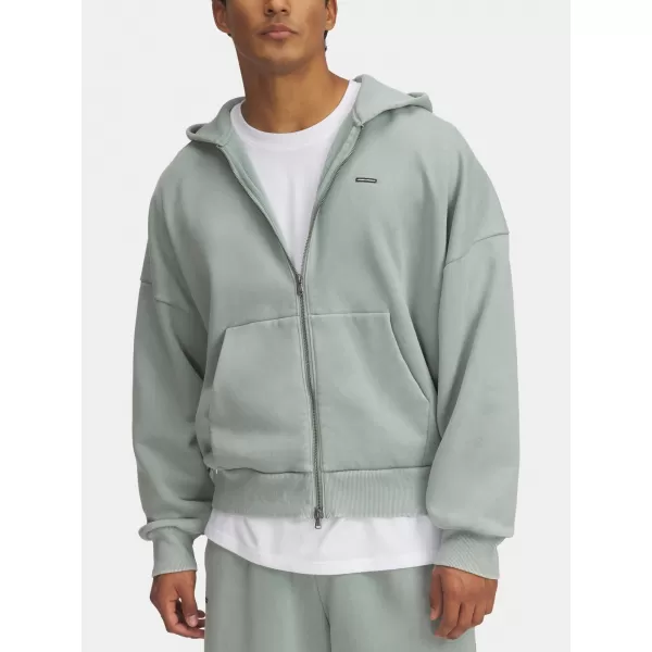  Hanorac pentru bărbați UNDER ARMOUR ICON HWT FLEECE WASH FZ 6000651-348 VERDE 