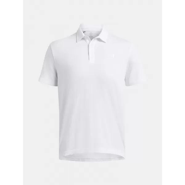  Tricou pentru bărbați UNDER ARMOUR ICON POLO 1386608-100 ALB 