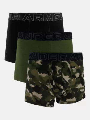 Boxeri pentru bărbați UNDER ARMOUR M PERF COTTON NOV 3IN 1383892-391 VERDE