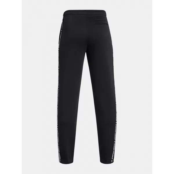  Pantaloni de trening pentru băieți UNDER ARMOUR B ICON FLC JOGGER TAPING 1390294-001 NEGRU 