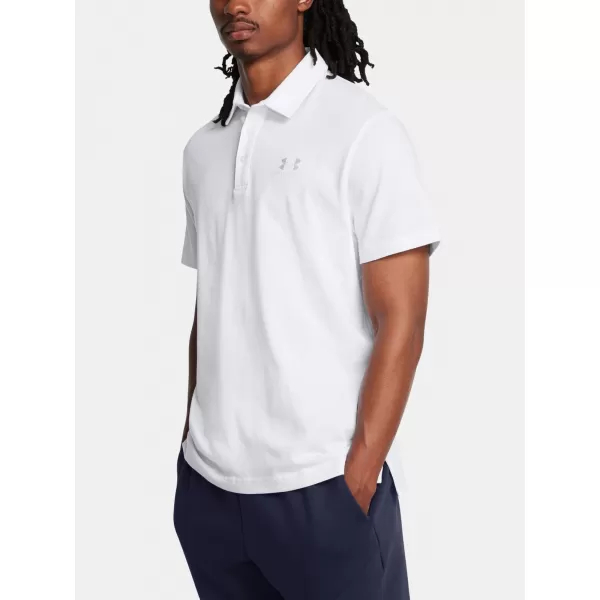  Tricou pentru bărbați UNDER ARMOUR ICON POLO 1386608-100 ALB 