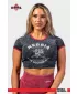 Tricou crop-top spălat GOLDEN AGE 782 BLACK Nebbia