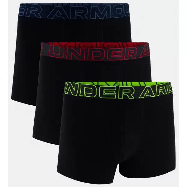  Boxeri pentru bărbați UNDER ARMOUR M PERF COTTON 3IN (3KS) 1383891-004 NEGRU 