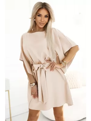 Rochie NUMOCO SOFIA 287-38 BEJ ÎNTUNECAT