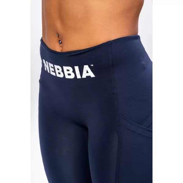  Pantaloni scurți pentru ciclism GYM THERAPY 628 BLUE ÎNCHIS Nebbia, 10 inch, talie înaltă 