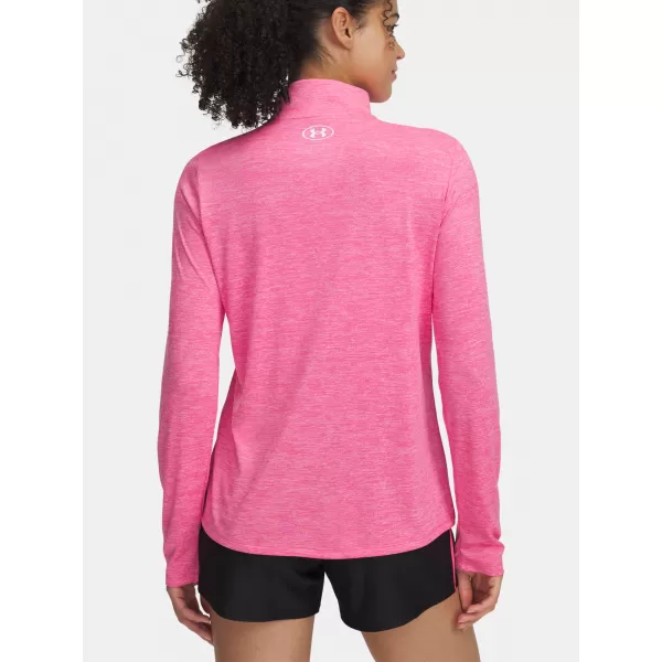  Tricou de damă UNDER ARMOUR TECH 1/2 ZIP- TWIST 1384225-672 ROZ 