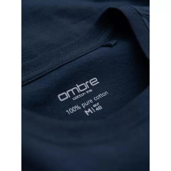  Cămaşă OMBRE OM-TSBS-0236 ALBASTRU MARIN 