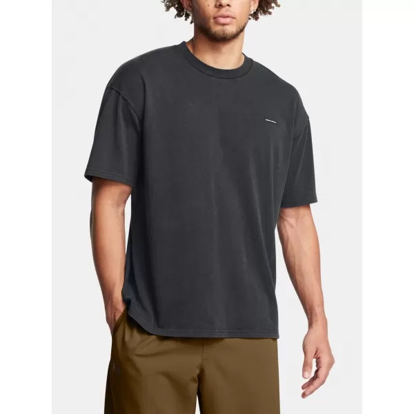  Tricou pentru bărbați UNDER ARMOUR M HW OS LOGO WASH SS 1389147-001 NEGRU 