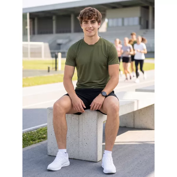  Tricou funcțional pentru bărbați ALTISPORT NoPrint NP/ALM421 MILITAR 