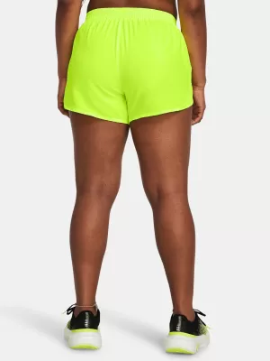 Pantaloni scurți de damă UNDER ARMOUR FLY BY 3 SHORTS 1382438-731 VERDE