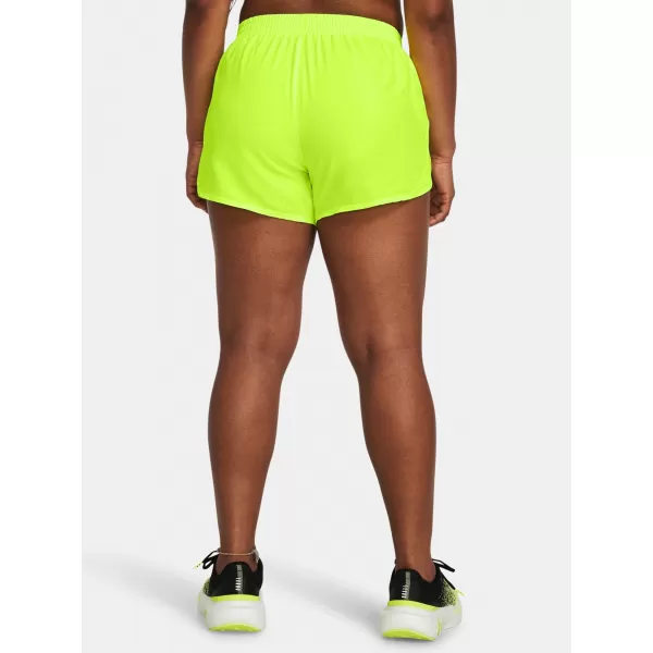  Pantaloni scurți de damă UNDER ARMOUR FLY BY 3 SHORTS 1382438-731 VERDE 