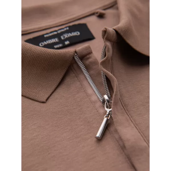  Tricou pentru bărbați OMBRE OM-POSS-0148 MARO DESCHIS 
