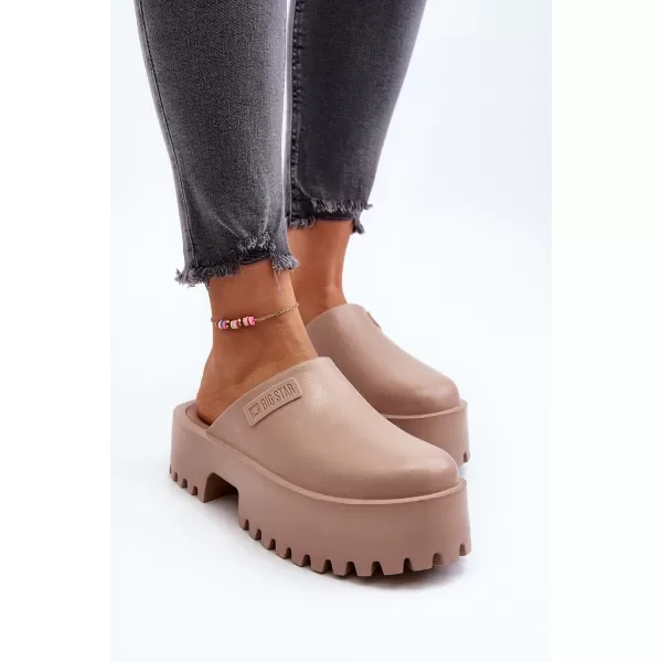  Papuci dama BIG STAR NN274016 BEJ Pantofi Big Star 
