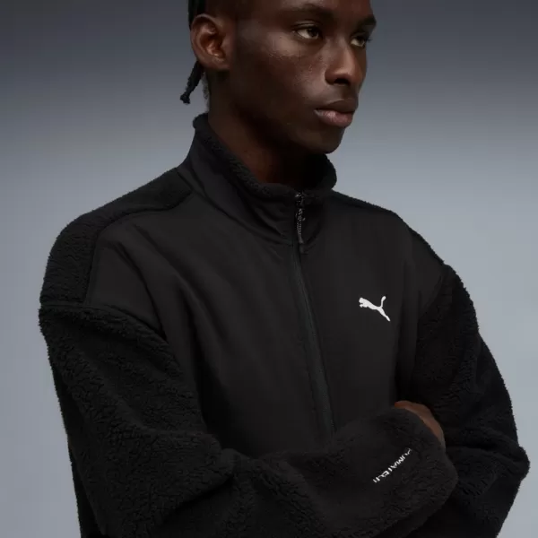  Jachetă pentru bărbați PUMA TECH SOFT TECH RELAXED SHERPA JACKET 632104-01 NEGRU 