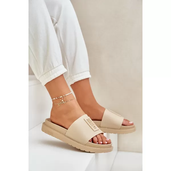  Papuci dama BIG STAR LL274A210 BEI Pantofi Big Star 
