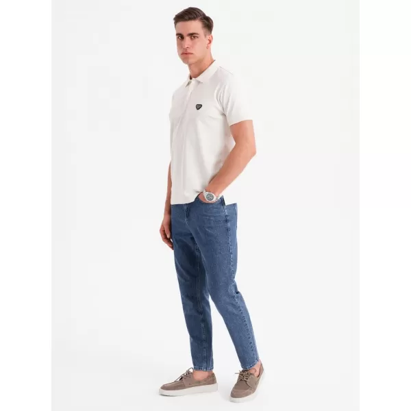  Tricou pentru bărbați OMBRE OM-POSS-0148 ALB 