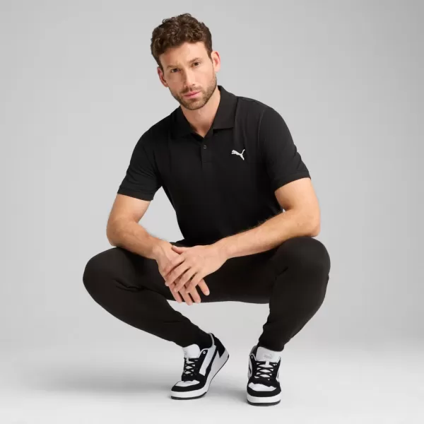  Mens t -thirt cu guler PUMA ESS PIQUE POLO 682554-01 NEGRU 