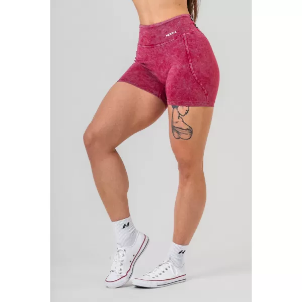  Pantaloni scurți spălați cu talie înaltă HERITAGE 780 RED Nebbia 
