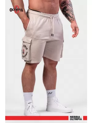Pantaloni scurți de marfă largi spălați LEGACY 787 LIGHT GREY Nebbia