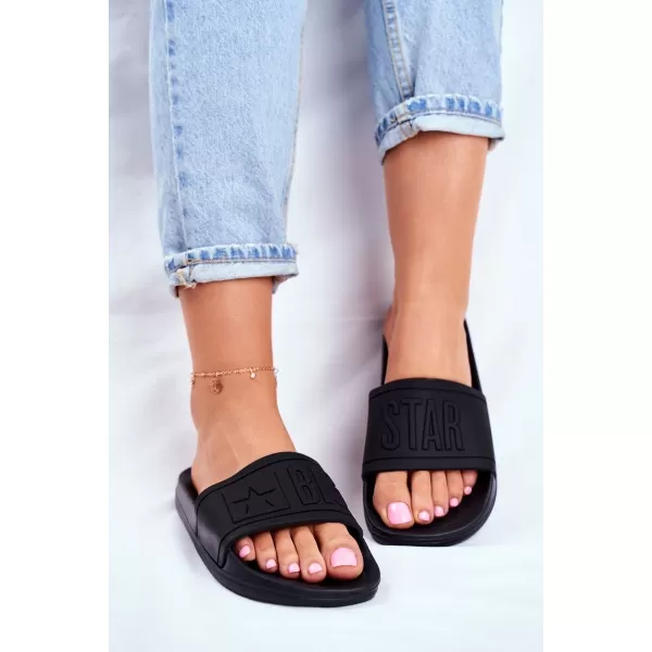 Papuci de modă pentru femei BIG STAR DD274A271 BLACK Pantofi Big Star 
