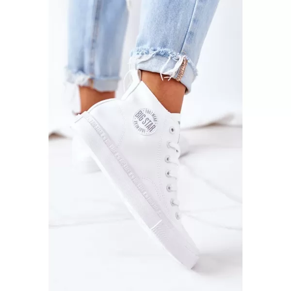  Botine de dama piele BIG STAR GG274016 WHITE Pantofi Big Star 