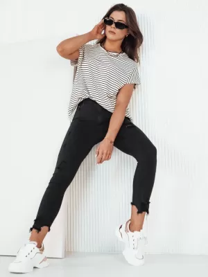 Pantalonii pentru doamne DSTREET FAROL UY1906 NEGRU