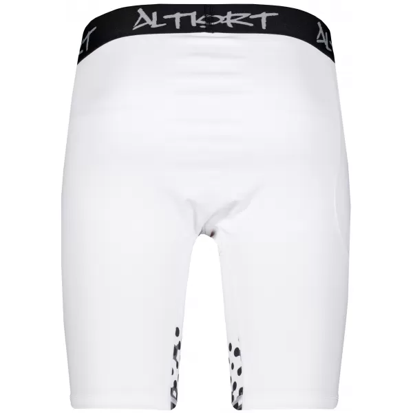  Jambiere sport pentru bărbați pe genunchii premium ALTISPORT VOJ/ALM109LEG02 ALB 