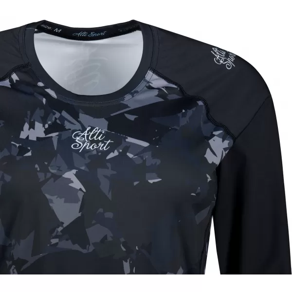  Tricou funcțional pentru femei cu mâneci lungi premium ALTISPORT VOJ/ALW110TR03 NEGRU 