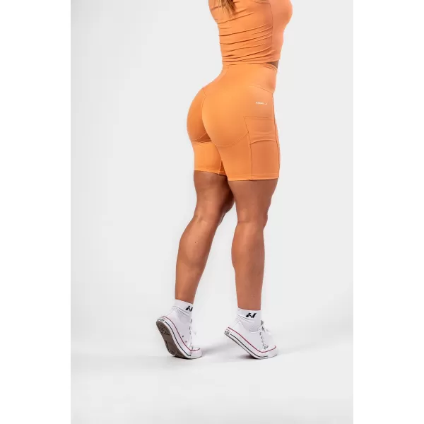  Pantaloni scurți de ciclism cu talie înaltă ELITE 467 ORANGE Nebbia 