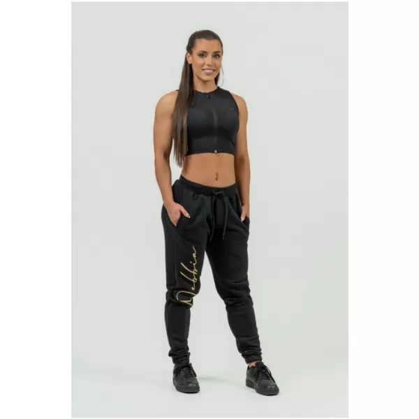  Crop top damă cu susținere ridicată INTENSE Mesh 842 BLACK Nebbia 