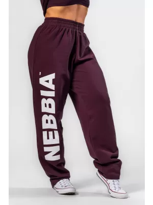 Pantaloni de trening largi largi BOYFRIEND STYLE 432 DARK RED Nebbia