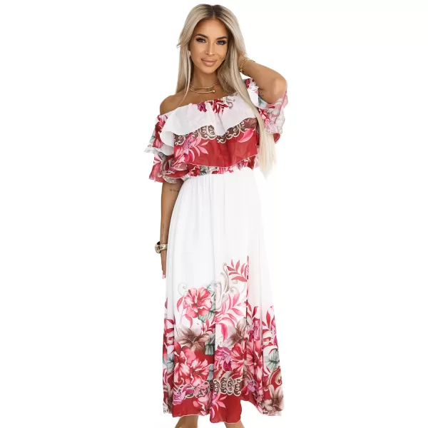  Rochie NUMOCO 545-4 PIERSICĂ 