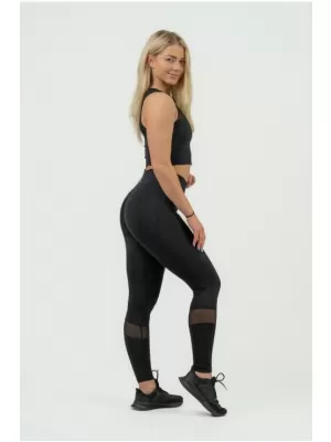 Crop top damă cu susținere ridicată INTENSE Mesh 842 BLACK Nebbia