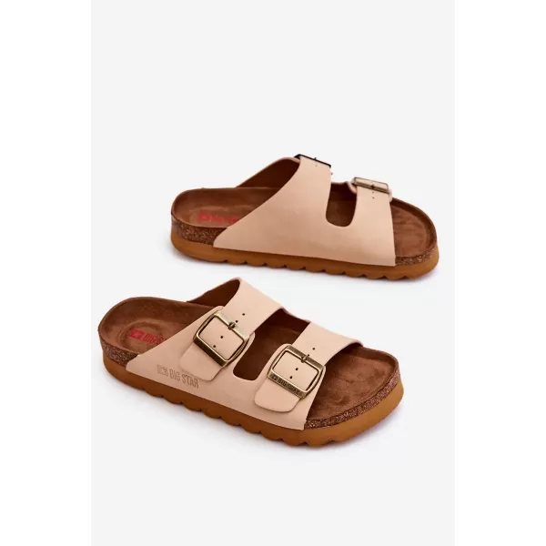  Papuci dama BIG STAR LL274745 BEJ Pantofi Big Star 