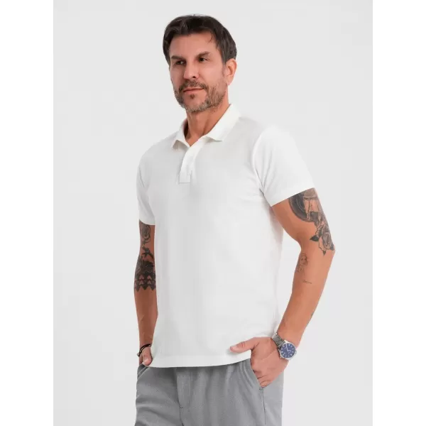  Tricou pentru bărbați OMBRE OM-POSS-0103 ECRU 