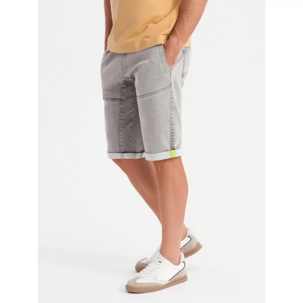  Pantaloni scurţi OMBRE OM-SRDS-0135 GRI DESCHIS 