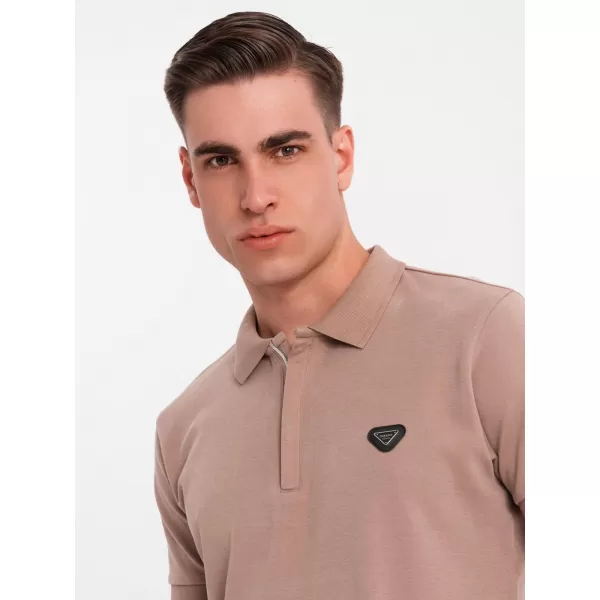  Tricou pentru bărbați OMBRE OM-POSS-0148 MARO DESCHIS 