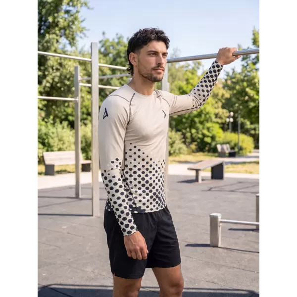  Tricou de compresie funcțională pentru bărbați cu premium cu mânecă lungă ALTISPORT VOJ/ALM109TR03 MARO DESCHIS 