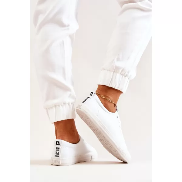 Tenisi de dama din piele BIG STAR JJ274311 WHITE Pantofi Big Star 
