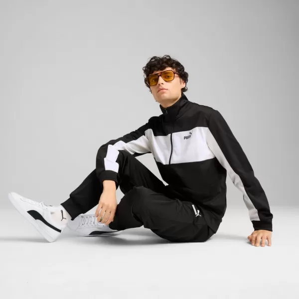  Set pentru bărbați PUMA POLY COLORBLOCK SUIT 687304-01 NEGRU 