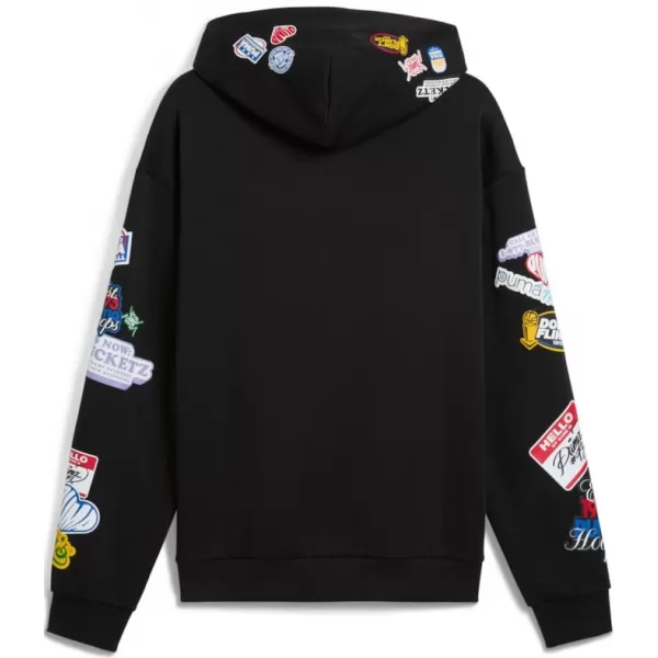  Panoul pentru bărbați PUMA HOOPERHOTLINE PULLOVER HOODIE 632827-02 NEGRU 