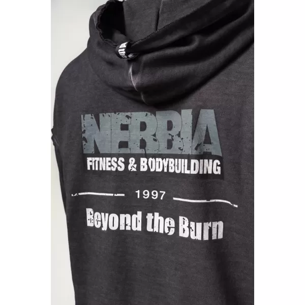  Hanorac spălat cu fermoar GYM BRO 362 BLACK Nebbia 