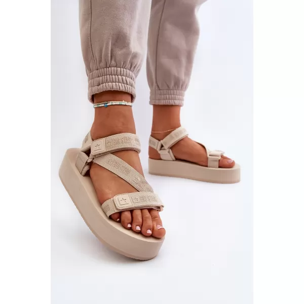  Sandale dama BIG STAR NN274A528 BEJ Pantofi Big Star 