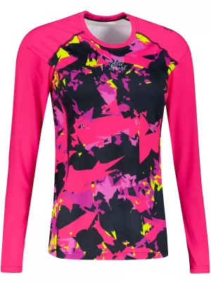 Tricou funcțional pentru femei cu mâneci lungi premium ALTISPORT VOJ/ALW110TR03 ROZ -BLACK