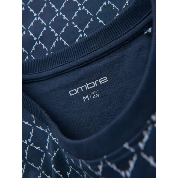  Cămaşă OMBRE OM-TSFP-0250 ALBASTRU MARIN 